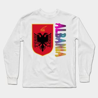 Albania Coat of Arms Design Long Sleeve T-Shirt